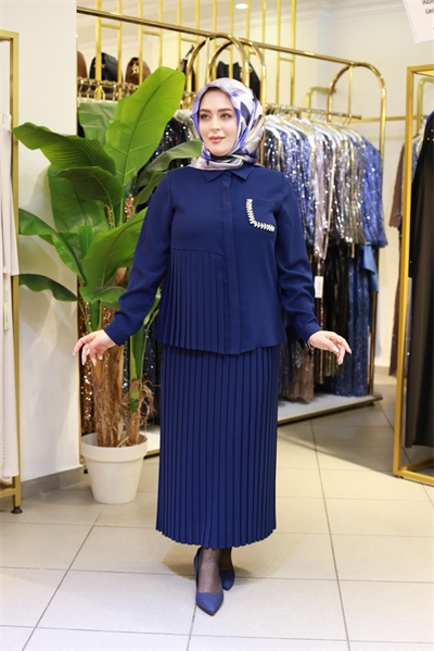 7539 CODE JUPE À PLIS ENSEMBLE