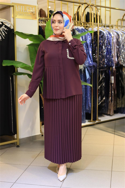 7539 CODE JUPE À PLIS ENSEMBLE