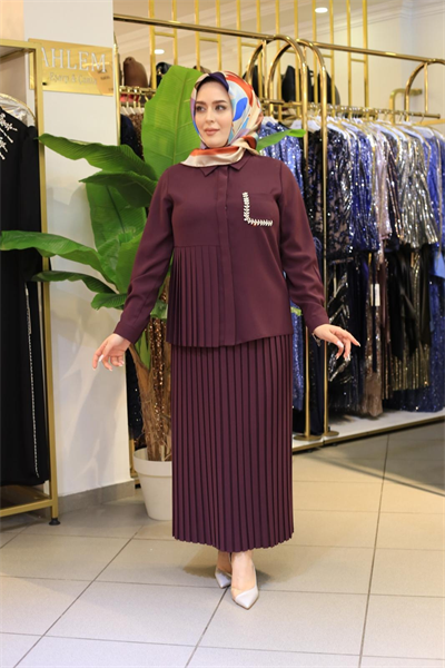 7539 CODE JUPE À PLIS ENSEMBLE
