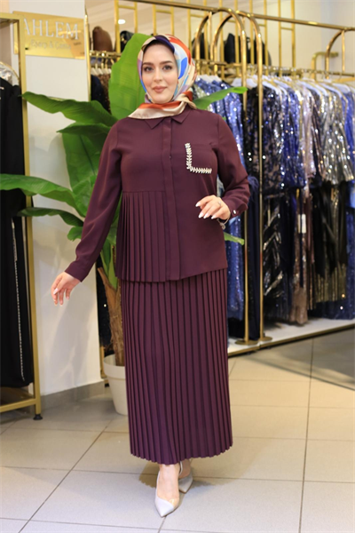 7539 CODE JUPE À PLIS ENSEMBLE