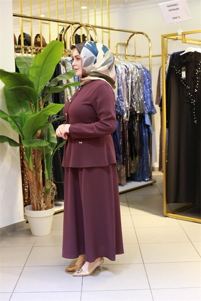 7553 Ensemble jupe à boutons