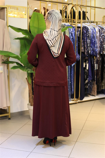 7556 KOD JAKAR KUPRA ETEKLİ TAKIM BORDO