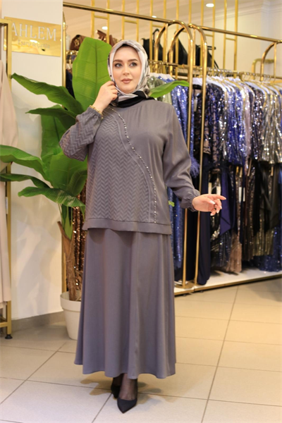 7556 KOD JAKAR KUPRA ETEKLİ TAKIM GRİ