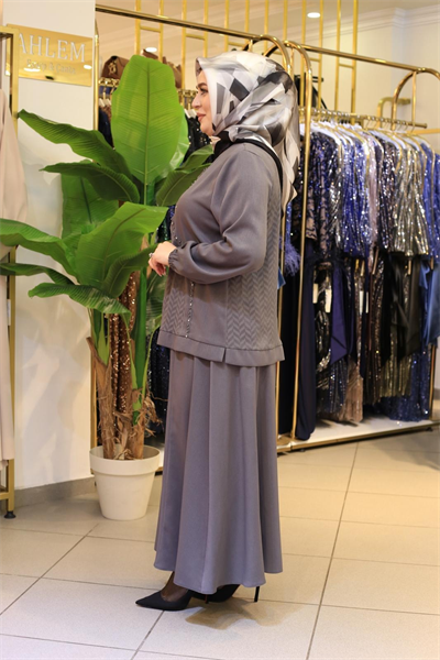 7556 KOD JAKAR KUPRA ETEKLİ TAKIM GRİ