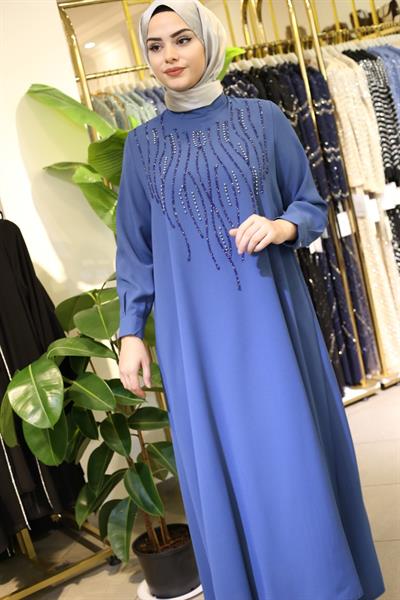 7790 KOD ELBİSE İNDİGO