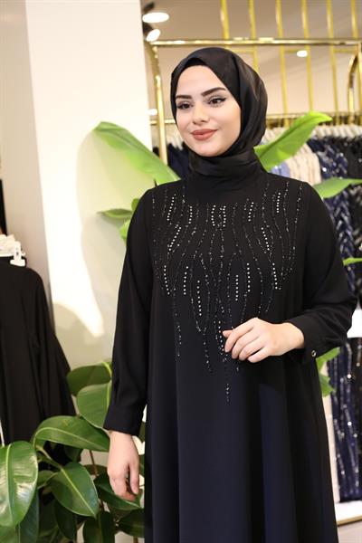 7790 KOD ELBİSE SİYAH