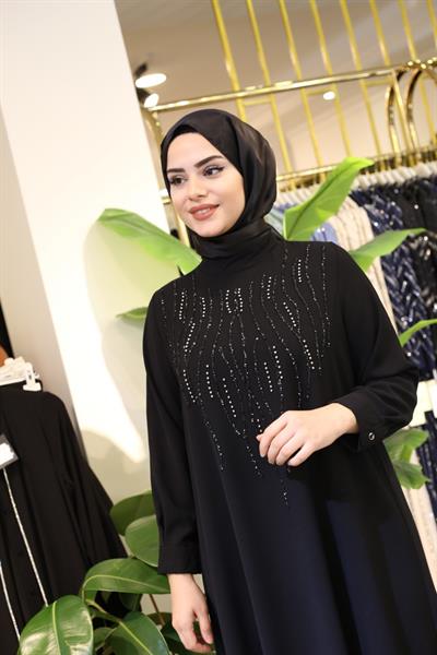 7790 KOD ELBİSE SİYAH