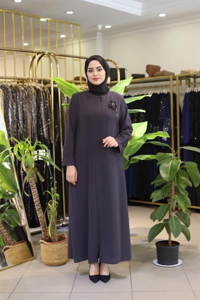 8002 CODE FLOWER BRONZE ABAYA