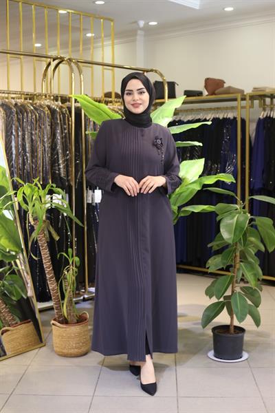 8002 CODE FLOWER BRONZE ABAYA