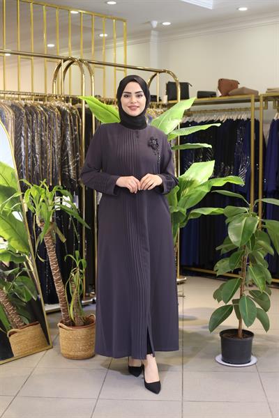 8002 CODE FLOWER BRONZE ABAYA