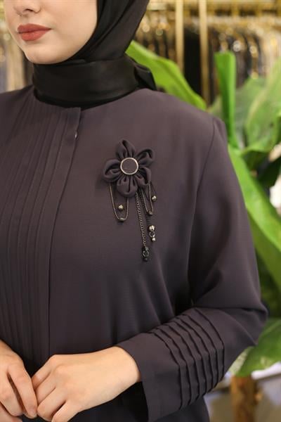 8002 CODE FLOWER BRONZE ABAYA