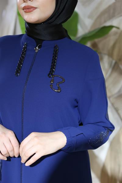 8008 CODE TEK CEBİ ORGANZE ZİNCİRLİ FERACE