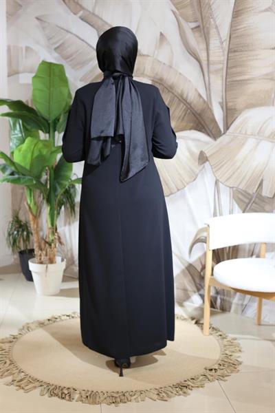 8008 CODE TEK CEBİ ORGANZE ZİNCİRLİ FERACE