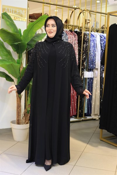 803 KOD ŞERİT TAŞLI ABAYA TAKIM