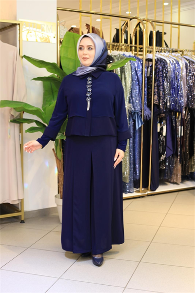 8105 CODE TROUSERS WITH CHIFFON DETAIL SUIT