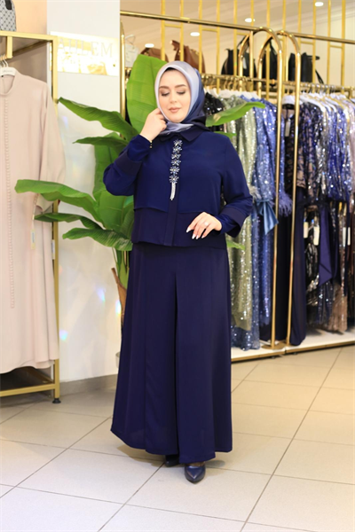 8105 CODE TROUSERS WITH CHIFFON DETAIL SUIT