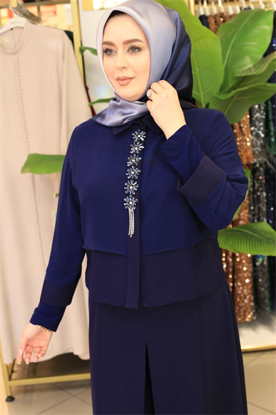8105 CODE TROUSERS WITH CHIFFON DETAIL SUIT