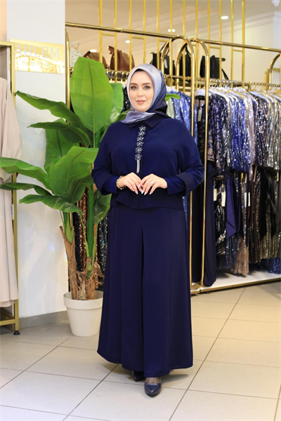 8105 CODE TROUSERS WITH CHIFFON DETAIL SUIT
