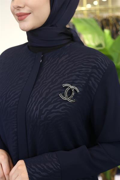 8204 CODE LEOPARD BRONZE ABAYA