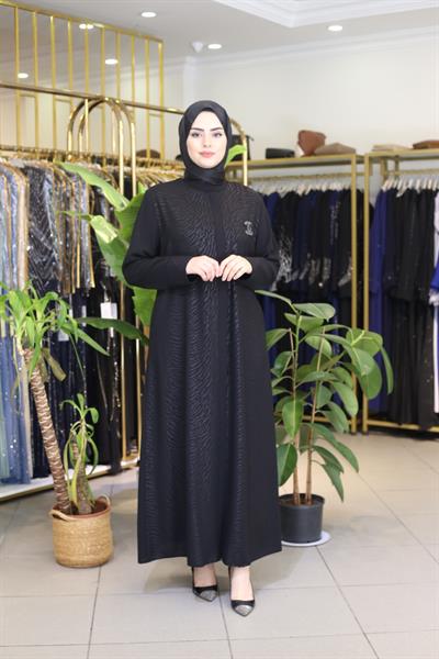 8204 CODE LEOPARD BRONZE ABAYA