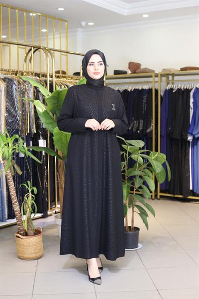 8204 CODE LEOPARD BRONZE ABAYA