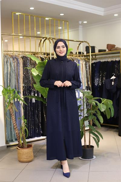 8240 CODE LEOPARLI KAPŞONLU FERACE