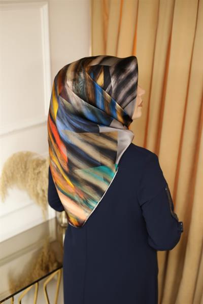 8339/32 CODE CLASSIC DETAILED ARMINE PURE SILK SCARF