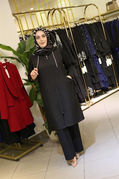 843 KOD KAPİTONE FERMUARLI YELEK SİYAH