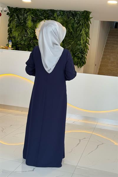 8502 CODE TAŞLI CRÊPE ELBİSE