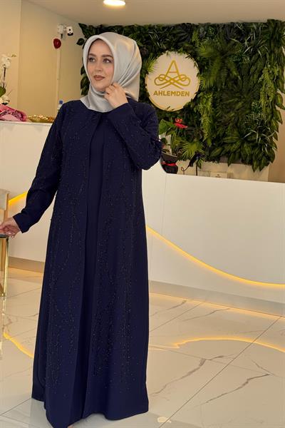 8502 CODE TAŞLI CRÊPE ELBİSE