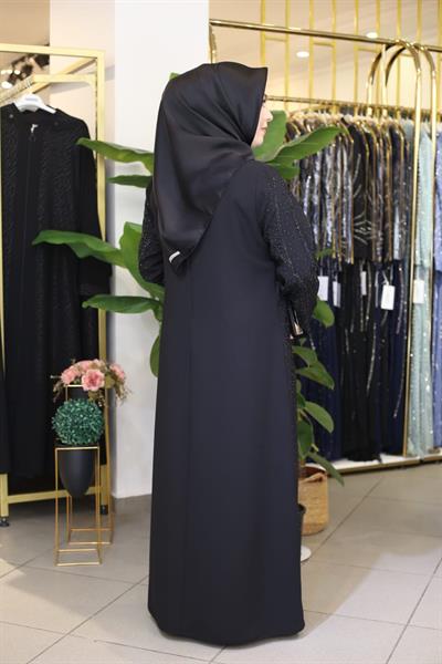 8502 CODE TAŞLI CRÊPE ELBİSE