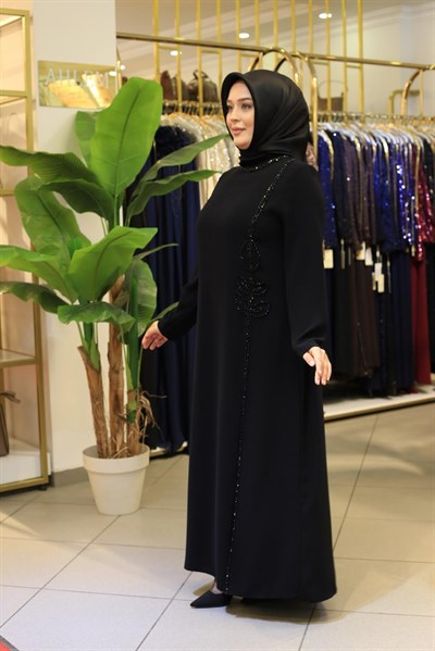 8829 KOD NİHAL İŞLEMELİ ELBİSE