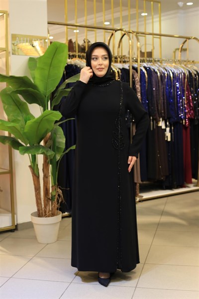 8829 KOD NİHAL İŞLEMELİ ELBİSE