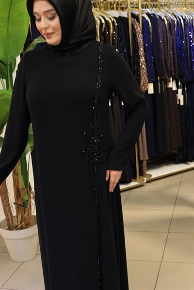 8829 KOD NİHAL İŞLEMELİ ELBİSE