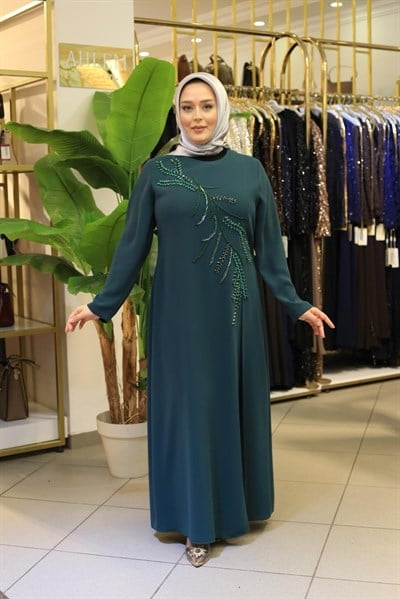 8922 KOD BUSE İŞLEMELİ ELBİSE