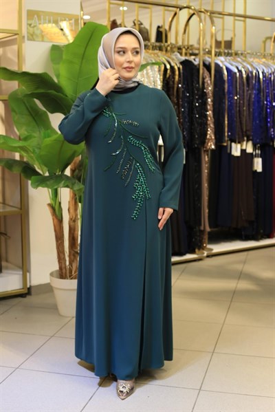 8922 KOD BUSE İŞLEMELİ ELBİSE