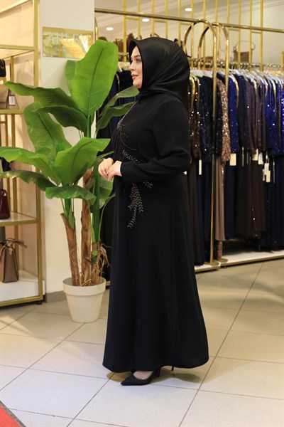 8922 KOD BUSE İŞLEMELİ ELBİSE