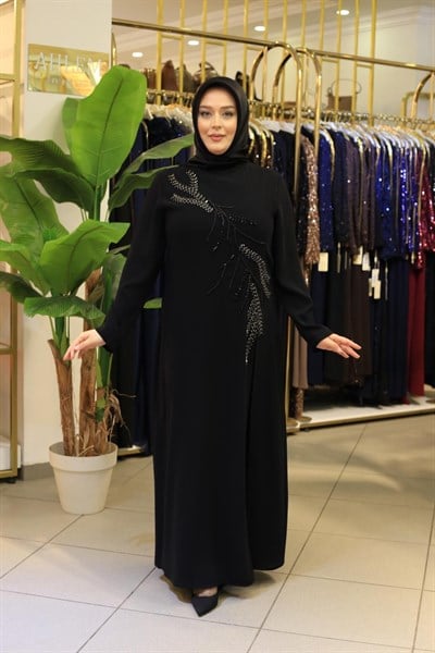 8922 KOD BUSE İŞLEMELİ ELBİSE