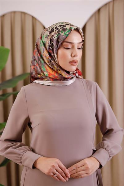 8926701/311 KOD RENKLİ AKER SAF İPEK EŞARP ANTRASİT