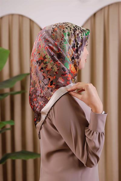 8926701/311 KOD RENKLİ AKER SAF İPEK EŞARP ANTRASİT