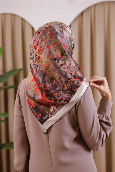 8926701/311 KOD RENKLİ AKER SAF İPEK EŞARP ANTRASİT