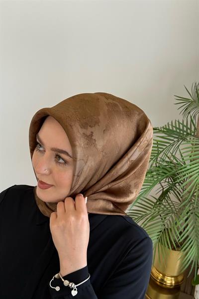 8974701/333 KOD FIRÇA DESENLİ AKER SAF İPEK EŞARP