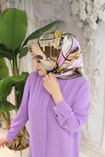 8979701/331 KOD ZİNCİR DESENLİ AKER SAF İPEK EŞARP