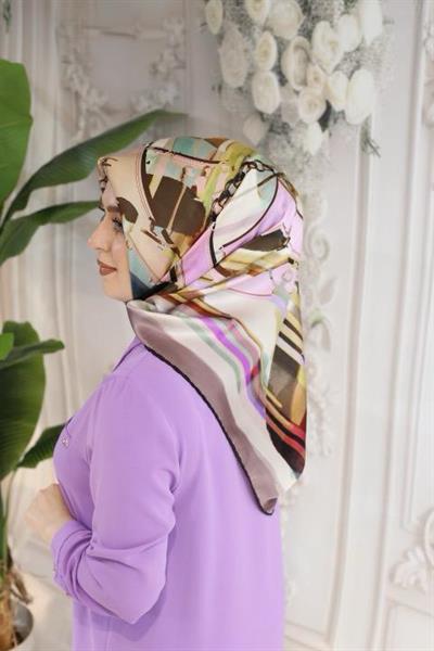 8979701/331 KOD ZİNCİR DESENLİ AKER SAF İPEK EŞARP