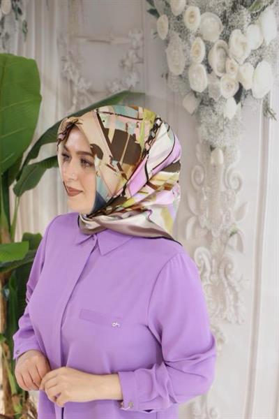 8979701/331 KOD ZİNCİR DESENLİ AKER SAF İPEK EŞARP