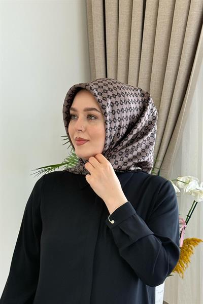 8992701/313 KOD ZİNCİR DESENLİ AKER SAF İPEK EŞARP