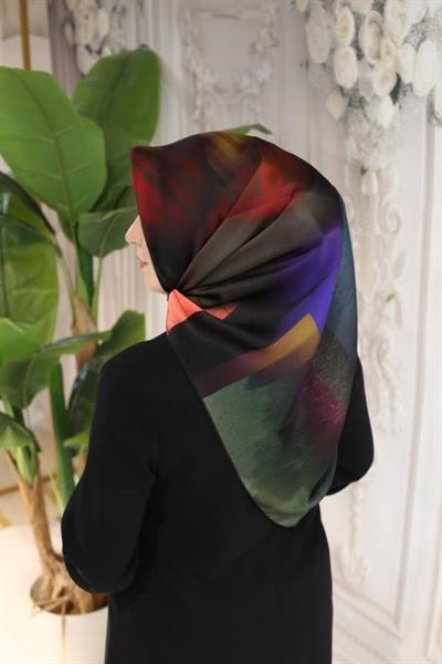 8993701/311 КОД ГЕОМЕТРИИ DESENLİ AKER SAF İPEK EŞARP