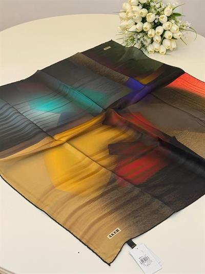 8993701/311 КОД ГЕОМЕТРИИ DESENLİ AKER SAF İPEK EŞARP