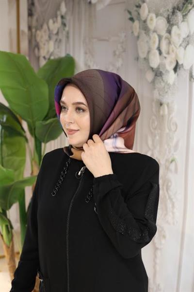 8993701/361 CODE GEOMETRİK DESENLİ AKER SAF İPEK EŞARP