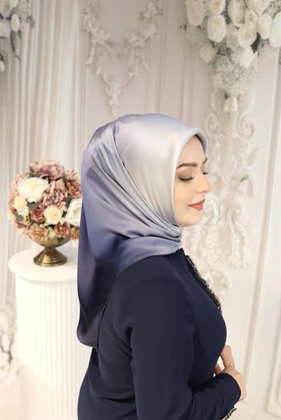 9010/13 KOD GEÇİŞLİ LACİVERT AHLEM EŞARP SAF İPEK EŞARP LACİVERT